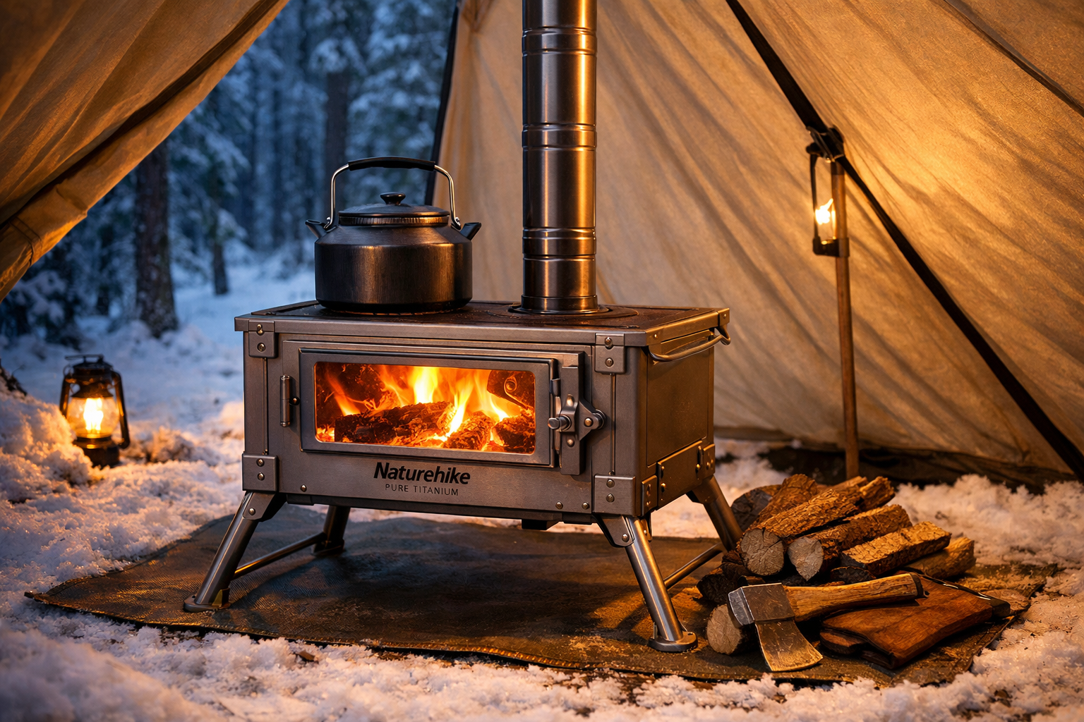 Naturehike Titanium Tent Stove: Ultralight Wood Burning Stove for Cold Weather Adventures